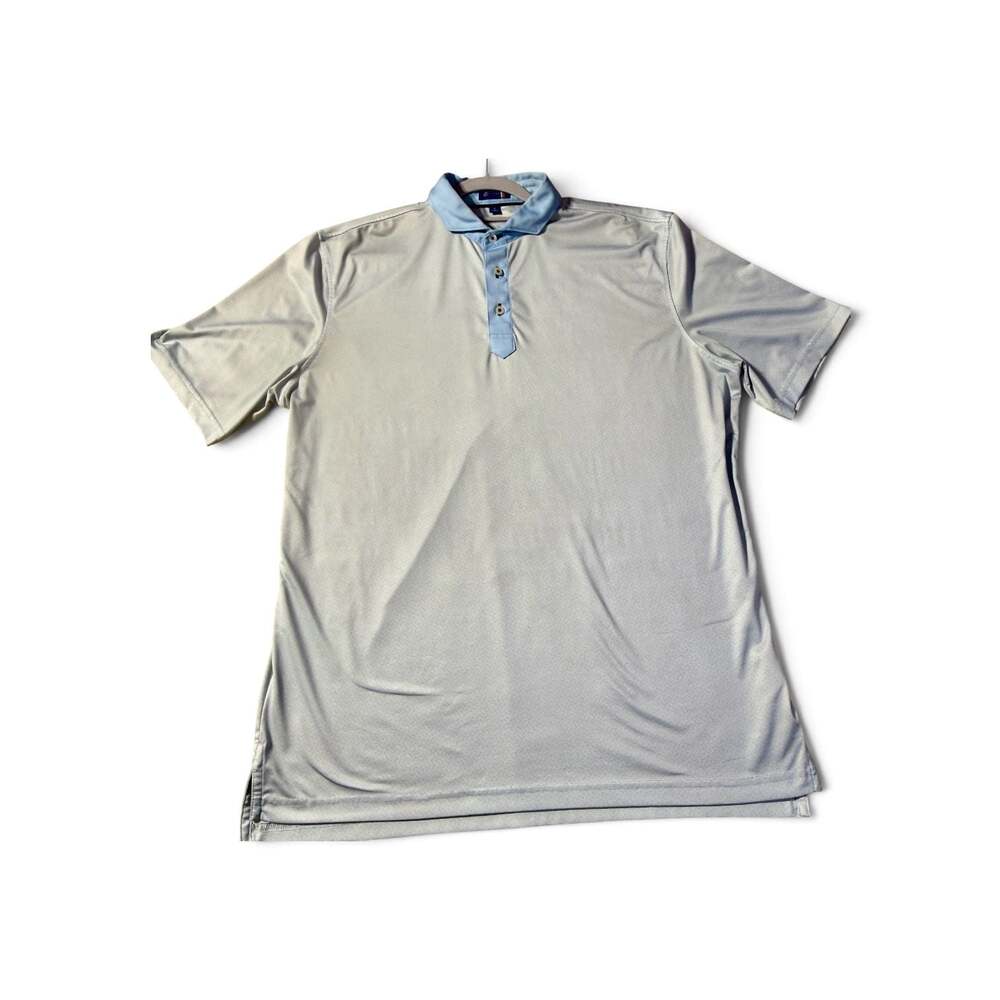 Stitch Golf Men's Performance Polo Shirt Light Blue Short Sleeve